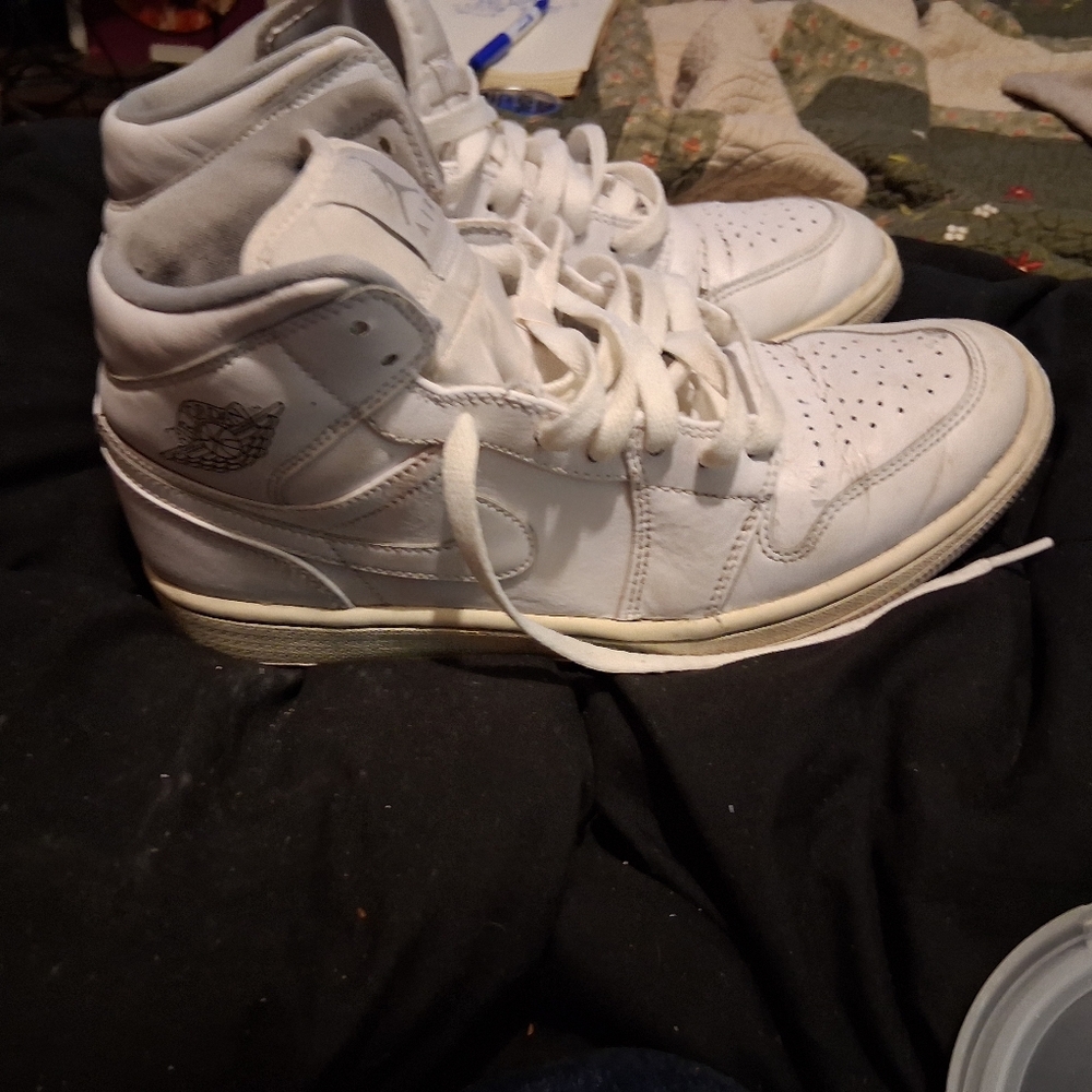 Jordan White High-Top Sneakers
